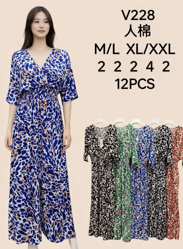 Sukienki damskie Roz M-2XL, Mix Kolor .Paczka 12 szt